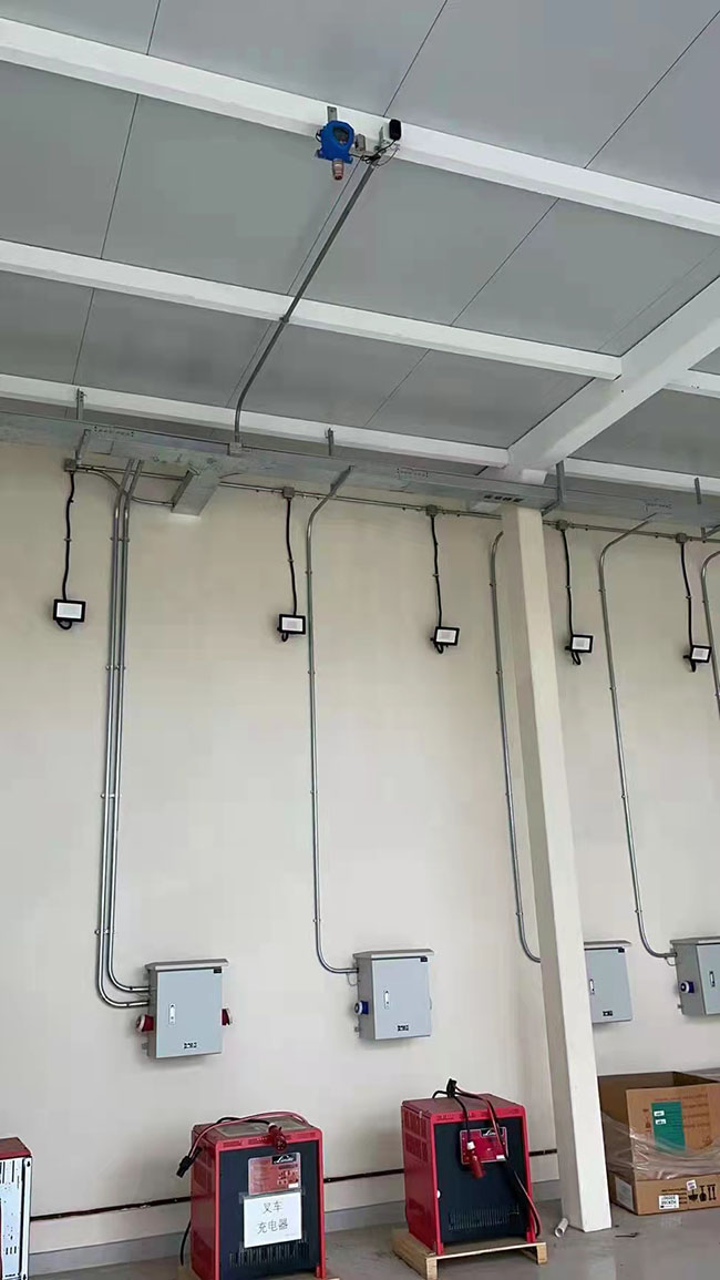 充電樁氫氣檢測儀安裝現場