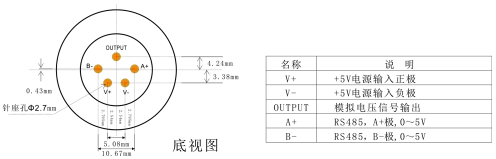 智能型全氟碳化物傳感器模組針腳定義
