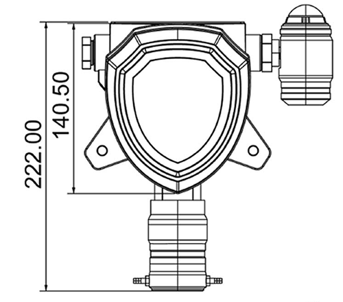 管道式苯乙腈檢測(cè)儀尺寸圖